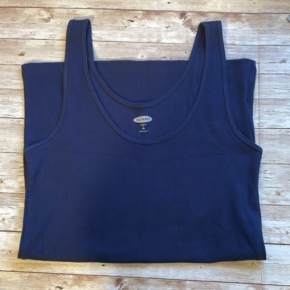 NWOT 3-Pack Old Navy Women’s Slim-Fit Rib-Knit Tank Top Blue Large 12-14 Tall - Picture 8 of 16